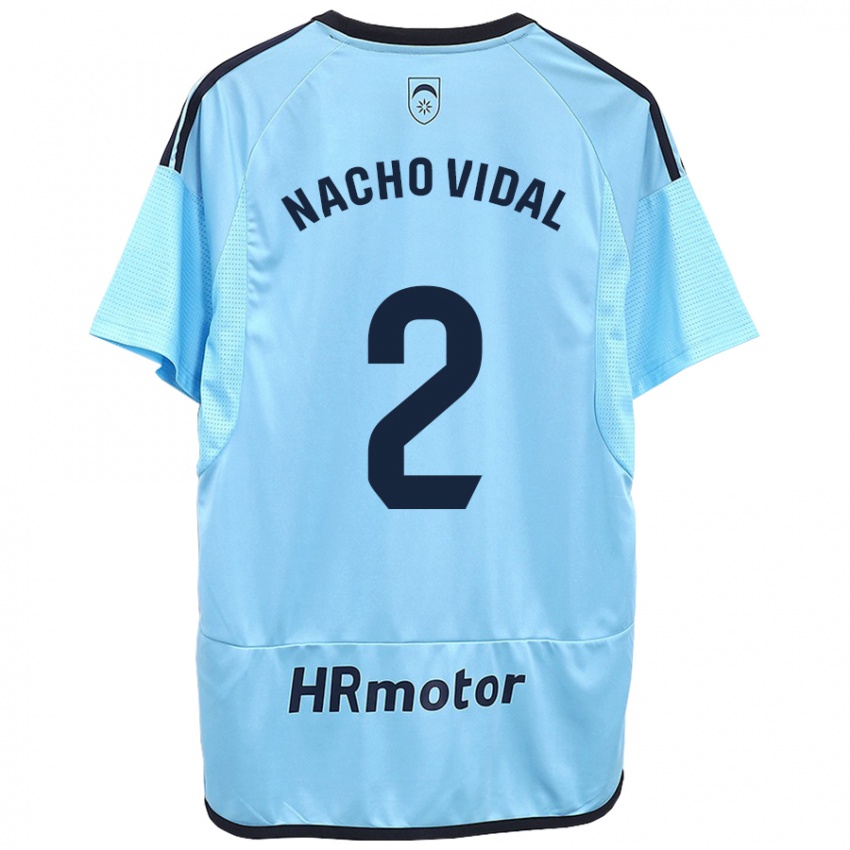 Herren Nacho Vidal #2 Blau Auswärtstrikot Trikot 2023/24 T-Shirt Schweiz