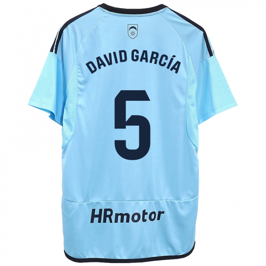 Herren David García #5 Blau Auswärtstrikot Trikot 2023/24 T-Shirt Schweiz