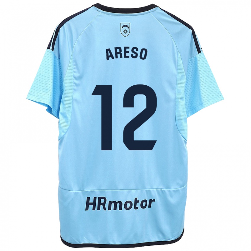 Herren Jesus Areso #12 Blau Auswärtstrikot Trikot 2023/24 T-Shirt Schweiz