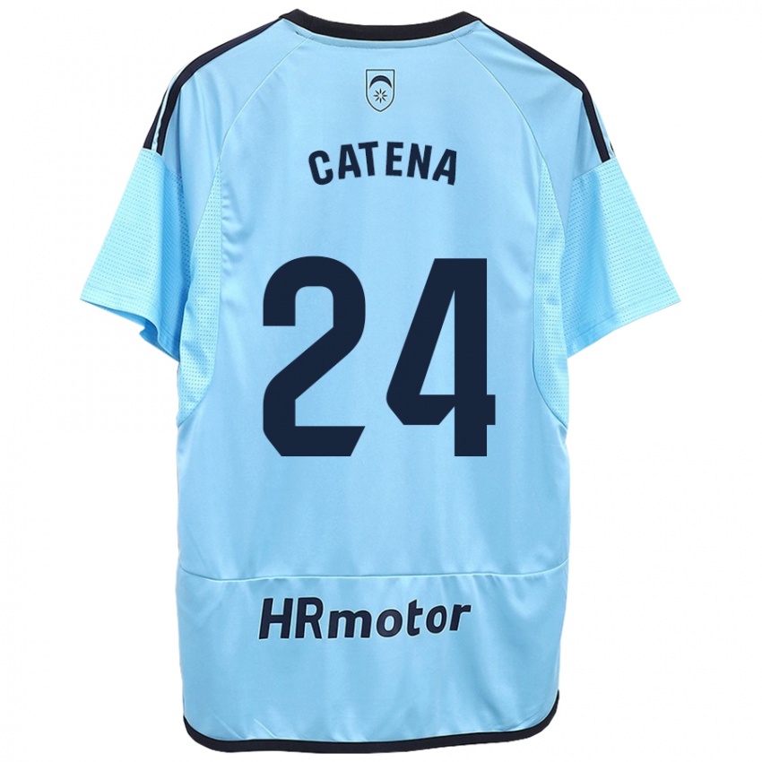 Herren Alejandro Catena #24 Blau Auswärtstrikot Trikot 2023/24 T-Shirt Schweiz