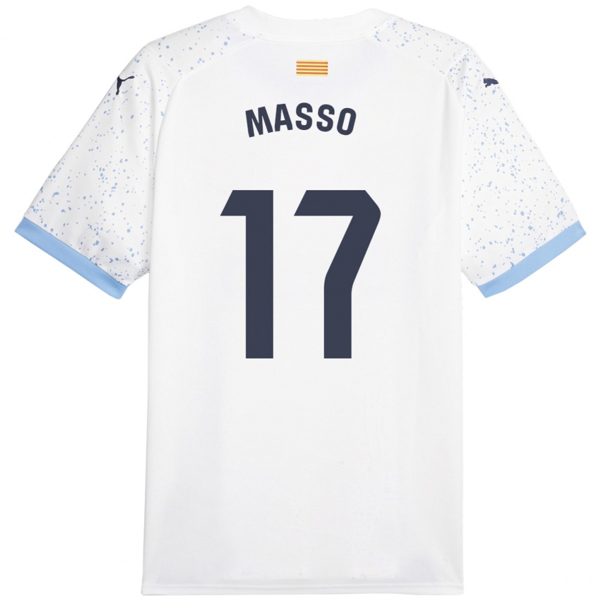 Herren Ainoa Massó #17 Weiß Auswärtstrikot Trikot 2023/24 T-Shirt Schweiz