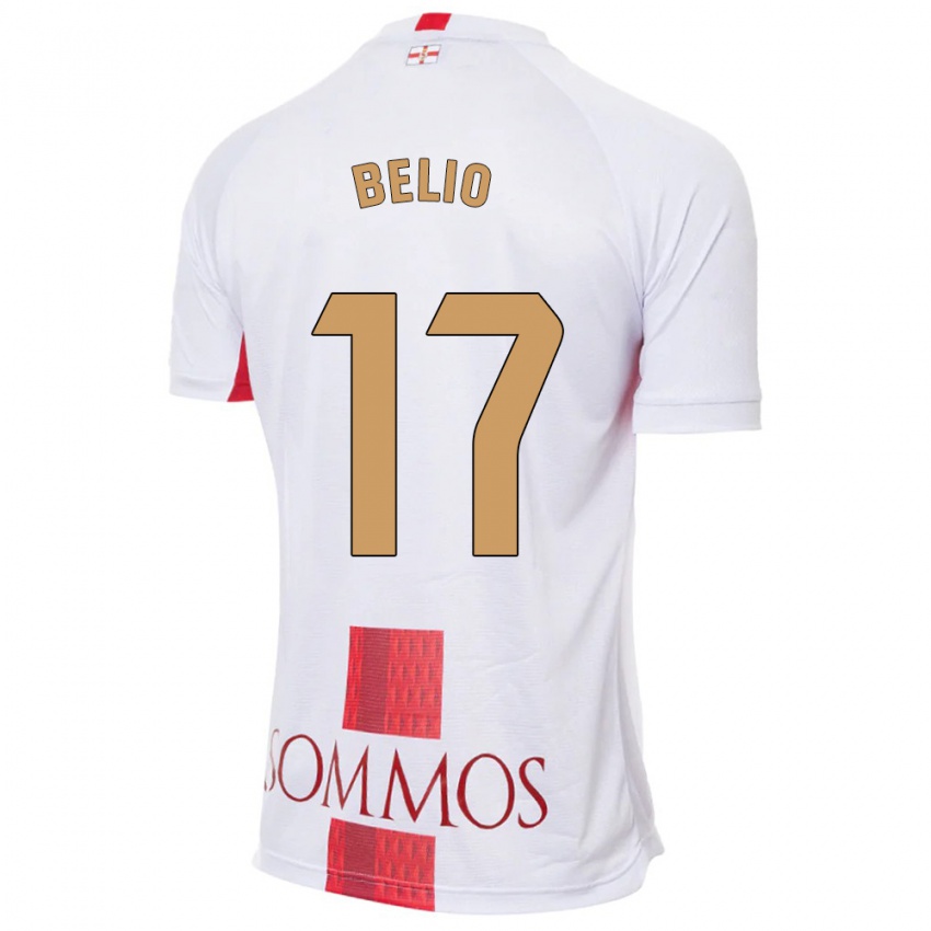 Herren Marta Belio #17 Weiß Auswärtstrikot Trikot 2023/24 T-Shirt Schweiz