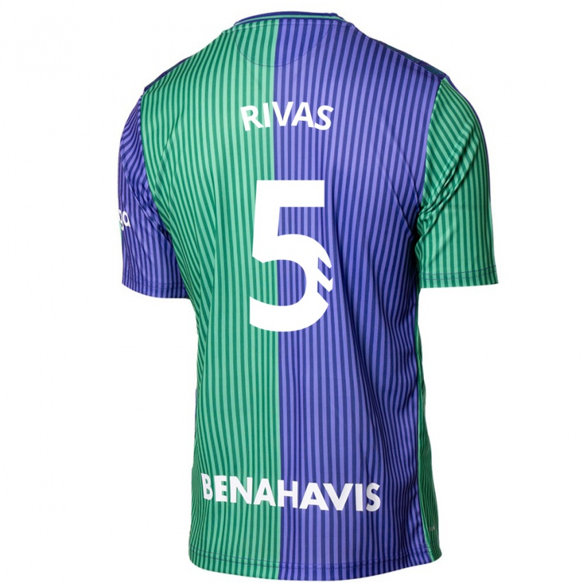 Herren Juande Rivas #5 Grün Blau Auswärtstrikot Trikot 2023/24 T-Shirt Schweiz