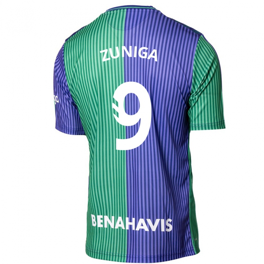 Herren Loren Zúñiga #9 Grün Blau Auswärtstrikot Trikot 2023/24 T-Shirt Schweiz