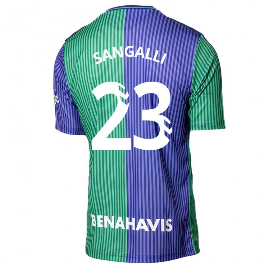 Herren Luca Sangalli #23 Grün Blau Auswärtstrikot Trikot 2023/24 T-Shirt Schweiz