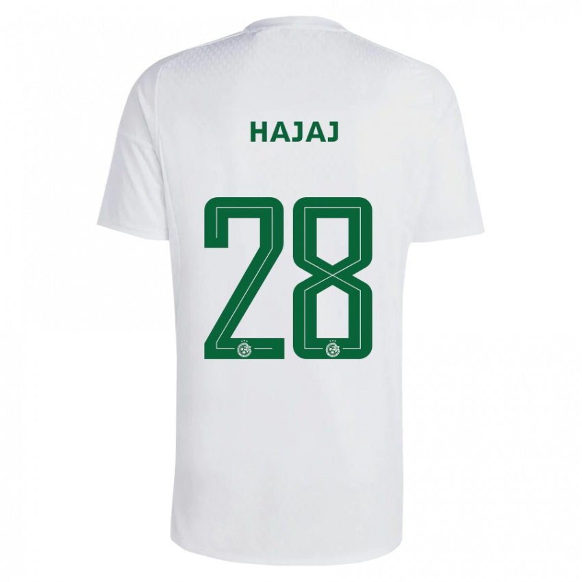 Herren Ilay Hajaj #28 Grün Blau Auswärtstrikot Trikot 2023/24 T-Shirt Schweiz