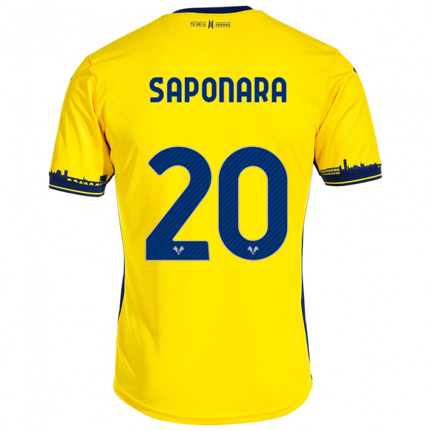 Herren Riccardo Saponara #20 Gelb Auswärtstrikot Trikot 2023/24 T-Shirt Schweiz