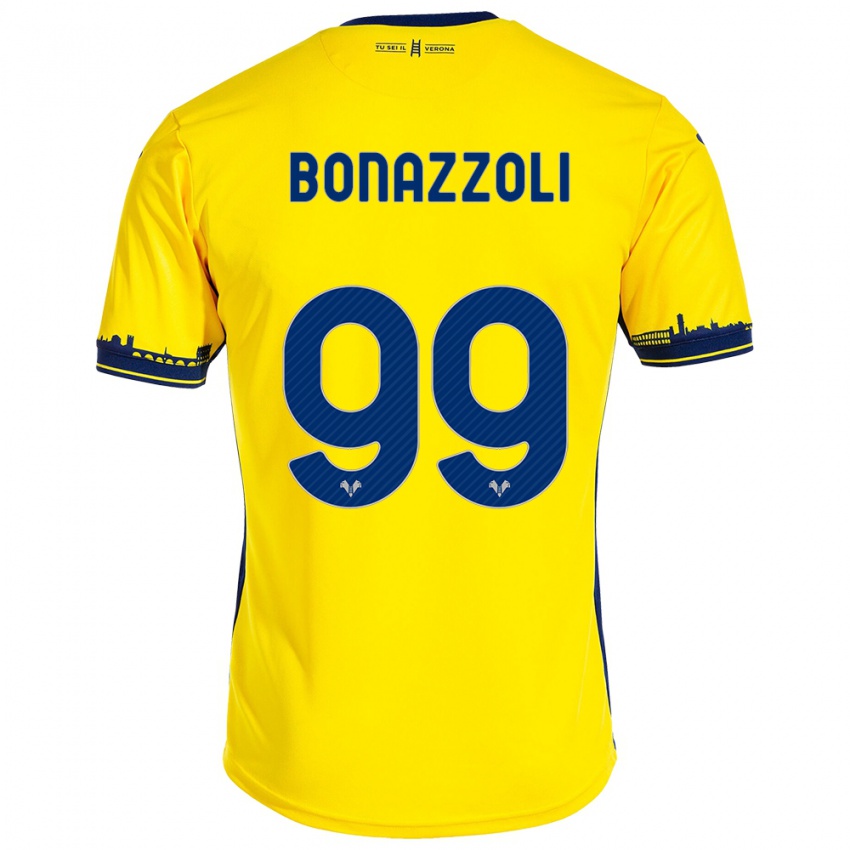 Herren Federico Bonazzoli #99 Gelb Auswärtstrikot Trikot 2023/24 T-Shirt Schweiz