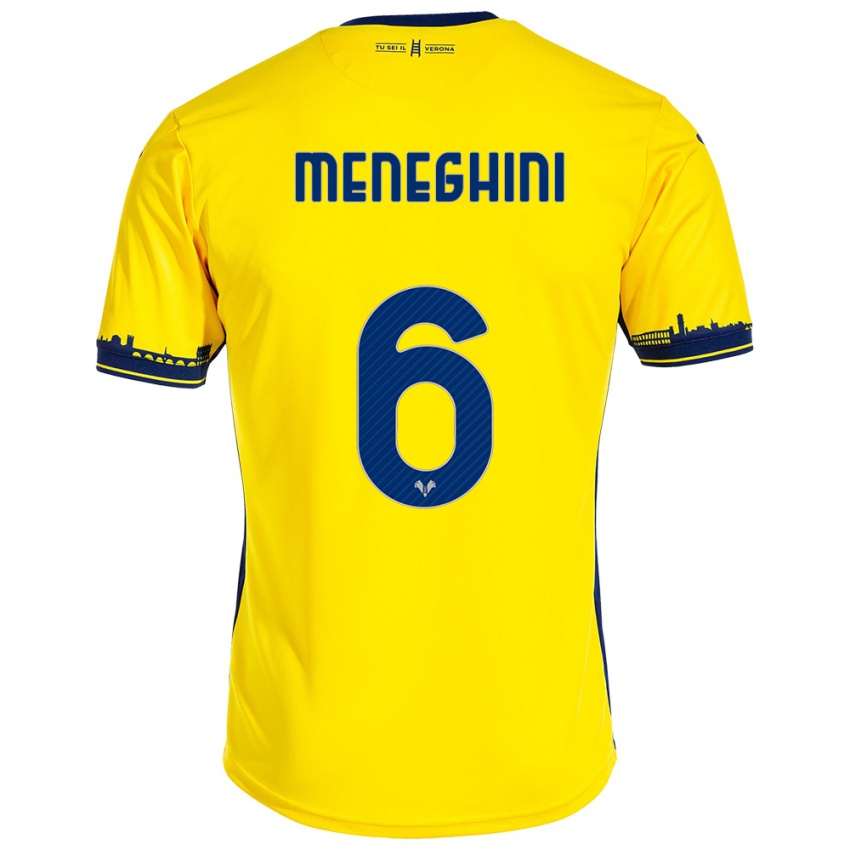 Herren Sofia Meneghini #6 Gelb Auswärtstrikot Trikot 2023/24 T-Shirt Schweiz