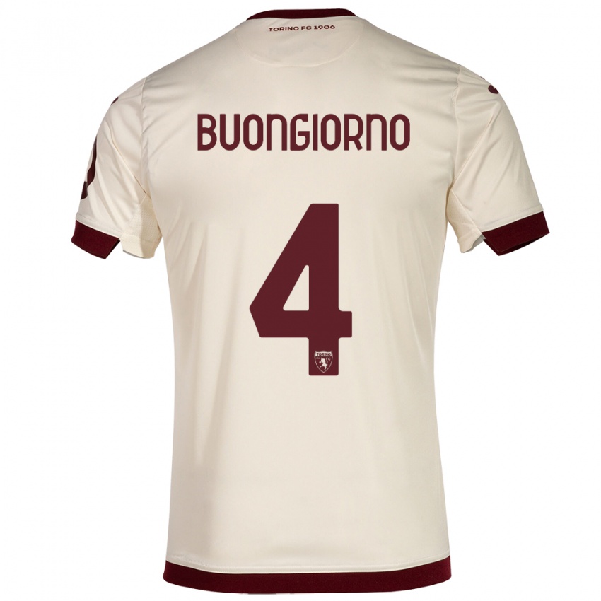 Herren Alessandro Buongiorno #4 Sekt Auswärtstrikot Trikot 2023/24 T-Shirt Schweiz
