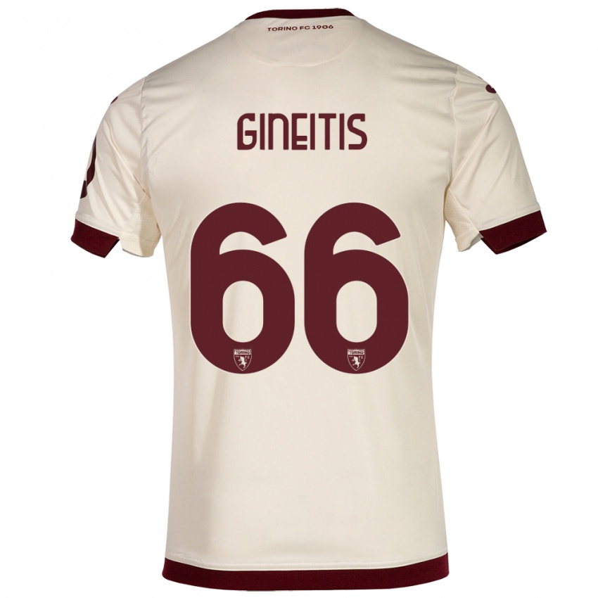 Herren Gvidas Gineitis #66 Sekt Auswärtstrikot Trikot 2023/24 T-Shirt Schweiz