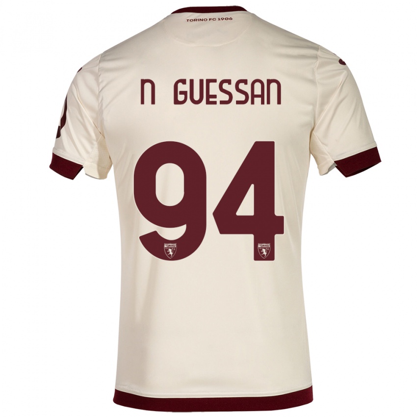 Herren Ange Caumenan N'guessan #94 Sekt Auswärtstrikot Trikot 2023/24 T-Shirt Schweiz