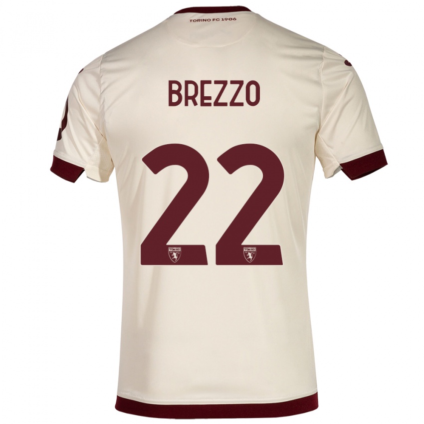 Herren Matteo Brezzo #22 Sekt Auswärtstrikot Trikot 2023/24 T-Shirt Schweiz
