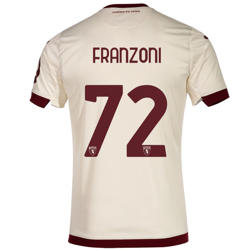 Herren Nicolò Franzoni #72 Sekt Auswärtstrikot Trikot 2023/24 T-Shirt Schweiz