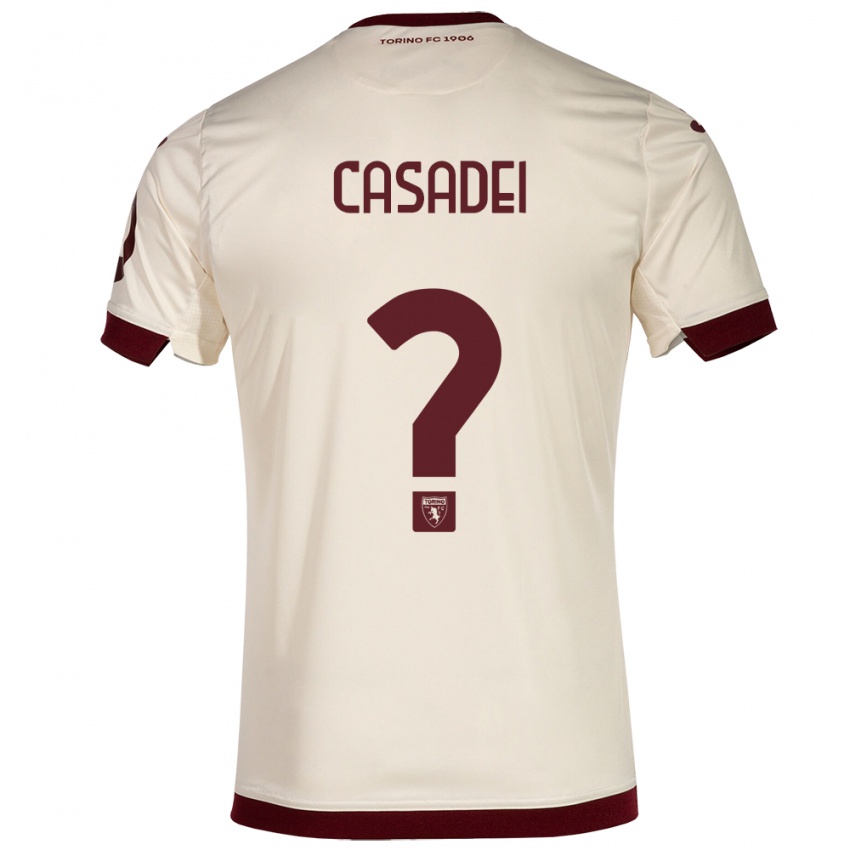 Herren Edoardo Casadei #0 Sekt Auswärtstrikot Trikot 2023/24 T-Shirt Schweiz