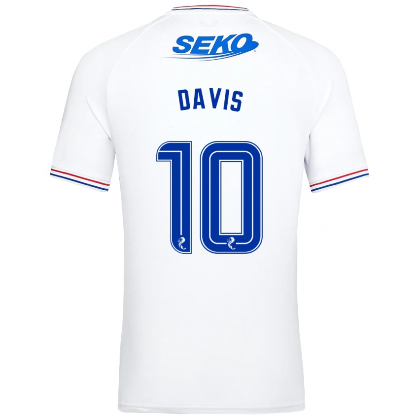 Herren Steven Davis #10 Weiß Auswärtstrikot Trikot 2023/24 T-Shirt Schweiz
