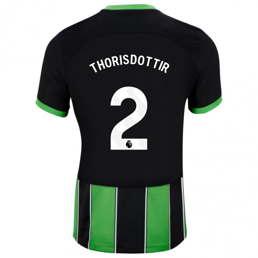 Herren Maria Thorisdottir #2 Schwarz Grün Auswärtstrikot Trikot 2023/24 T-Shirt Schweiz