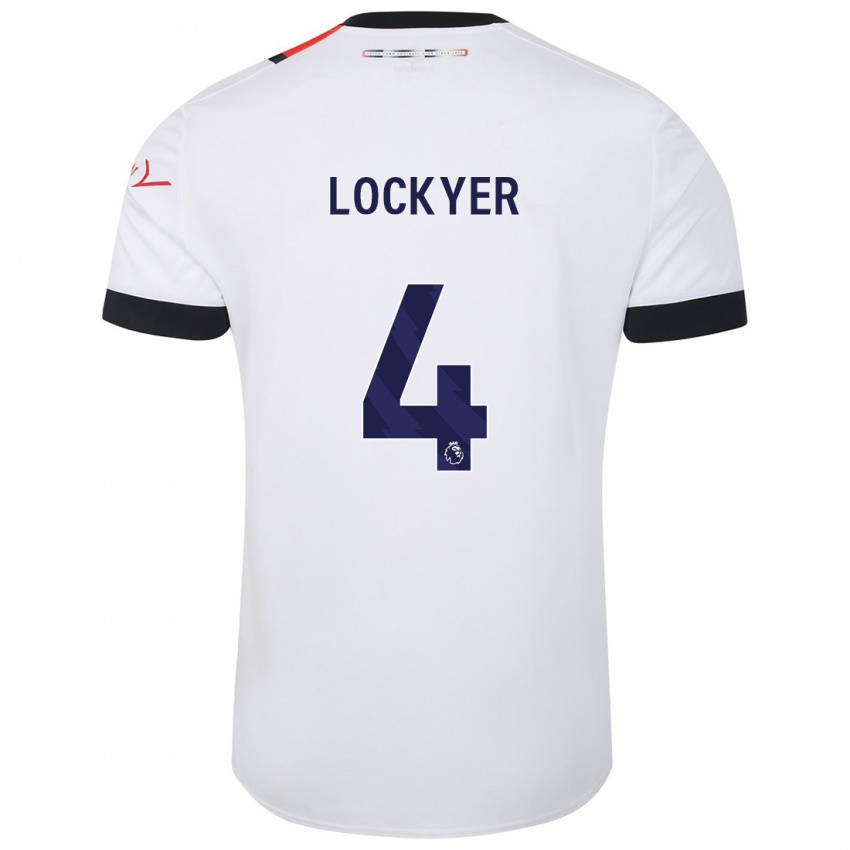 Herren Tom Lockyer #4 Weiß Auswärtstrikot Trikot 2023/24 T-Shirt Schweiz