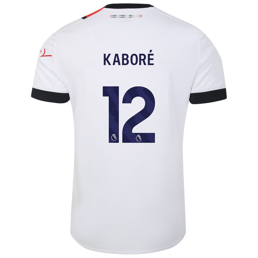 Herren Issa Kabore #12 Weiß Auswärtstrikot Trikot 2023/24 T-Shirt Schweiz
