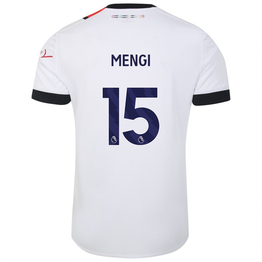 Herren Teden Mengi #15 Weiß Auswärtstrikot Trikot 2023/24 T-Shirt Schweiz