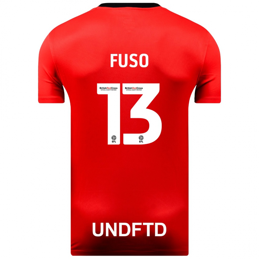 Herren Ivana Fuso #13 Rot Auswärtstrikot Trikot 2023/24 T-Shirt Schweiz