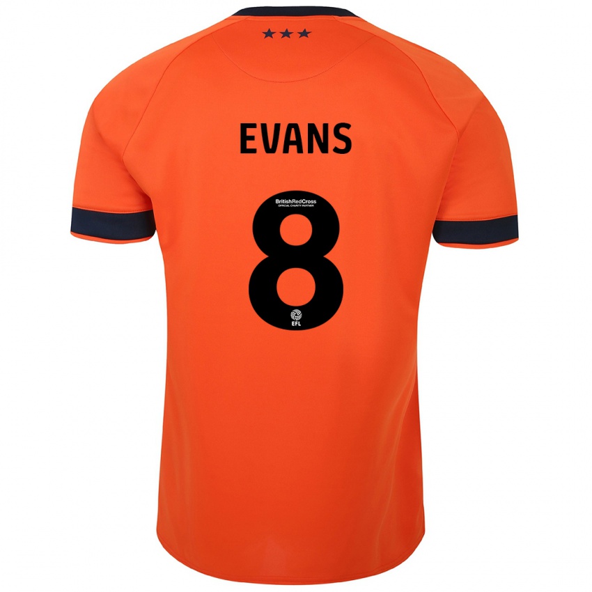 Herren Lee Evans #8 Orangefarben Auswärtstrikot Trikot 2023/24 T-Shirt Schweiz