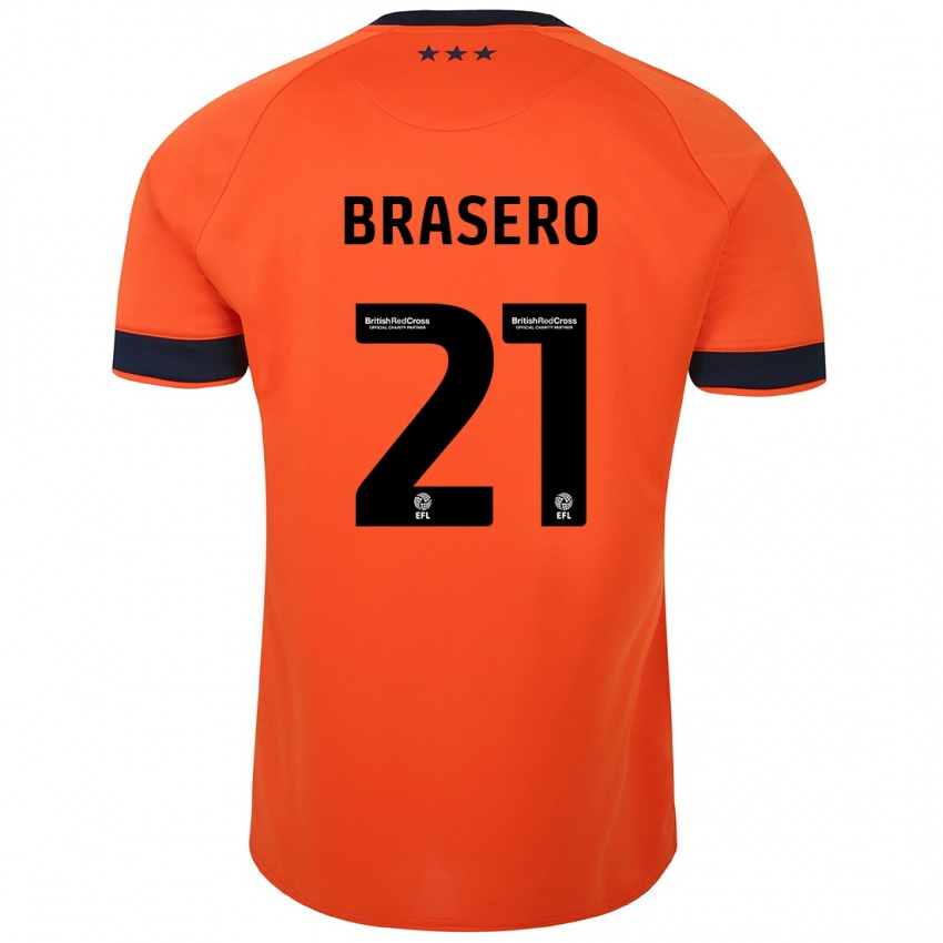 Herren Sarah Brasero-Carreira #21 Orangefarben Auswärtstrikot Trikot 2023/24 T-Shirt Schweiz