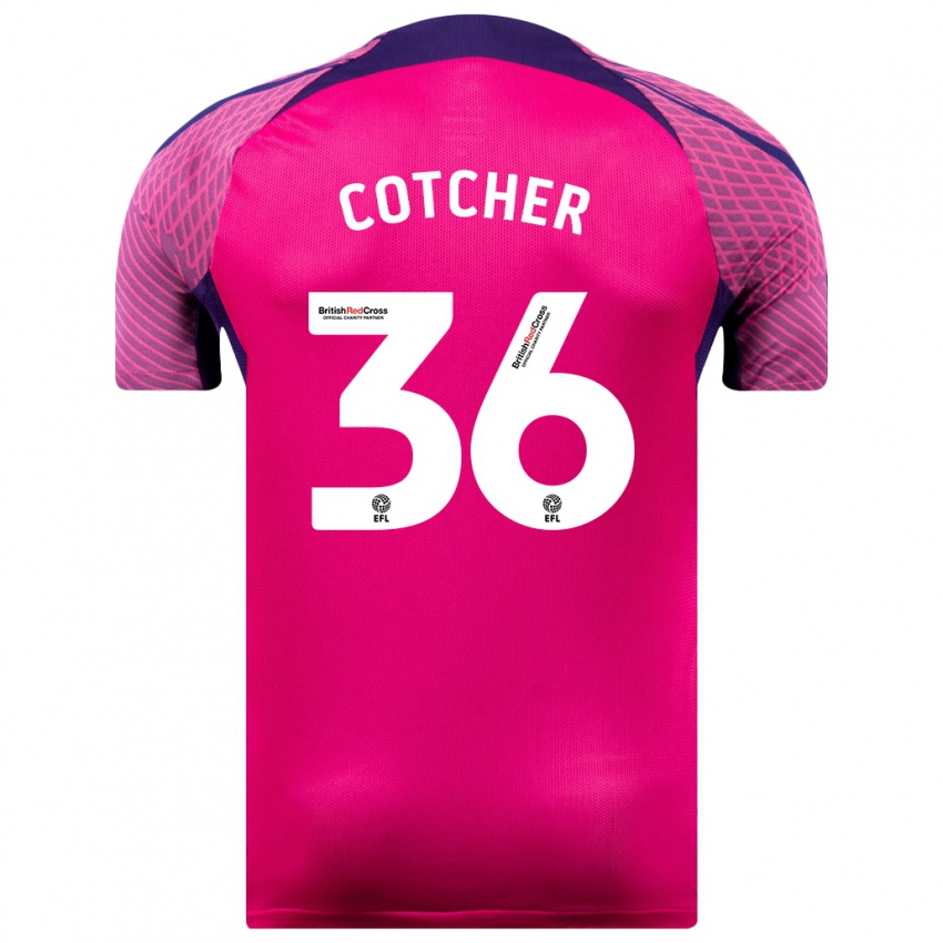 Herren Mason Cotcher #36 Lila Auswärtstrikot Trikot 2023/24 T-Shirt Schweiz