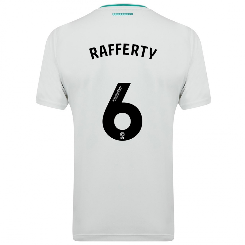 Herren Laura Rafferty #6 Weiß Auswärtstrikot Trikot 2023/24 T-Shirt Schweiz