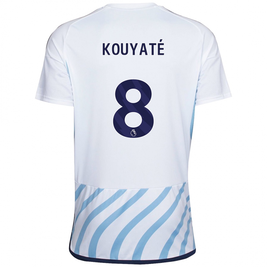 Herren Cheikhou Kouyate #8 Weiß Blau Auswärtstrikot Trikot 2023/24 T-Shirt Schweiz