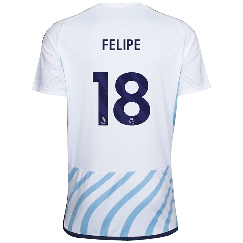 Herren Felipe #18 Weiß Blau Auswärtstrikot Trikot 2023/24 T-Shirt Schweiz