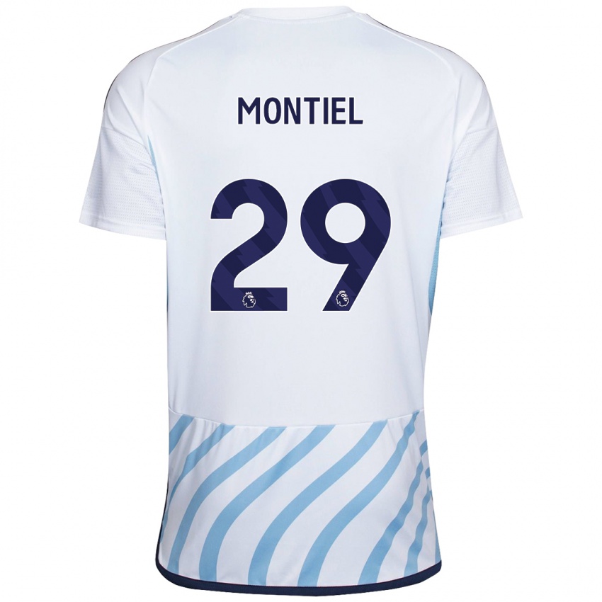Herren Gonzalo Montiel #29 Weiß Blau Auswärtstrikot Trikot 2023/24 T-Shirt Schweiz