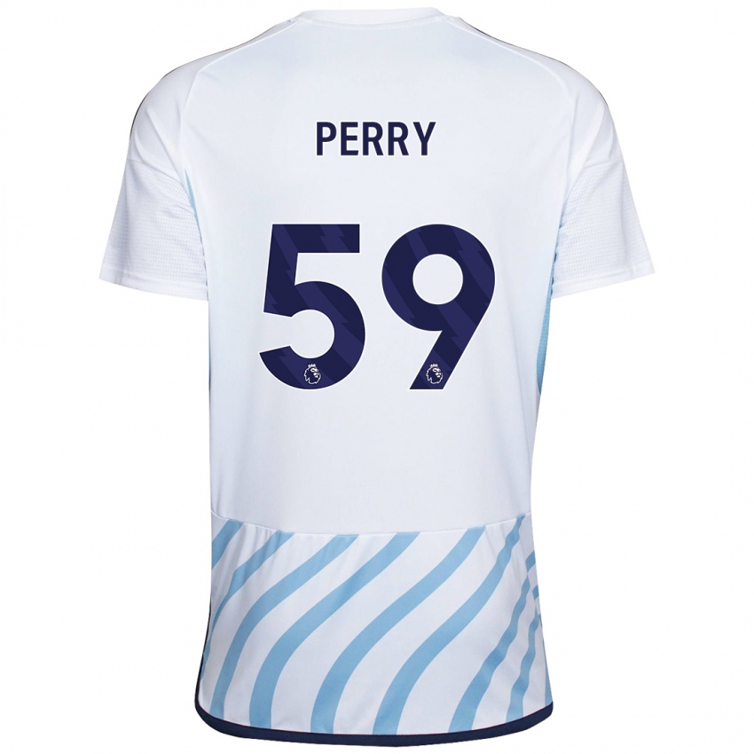 Herren Ben Perry #59 Weiß Blau Auswärtstrikot Trikot 2023/24 T-Shirt Schweiz