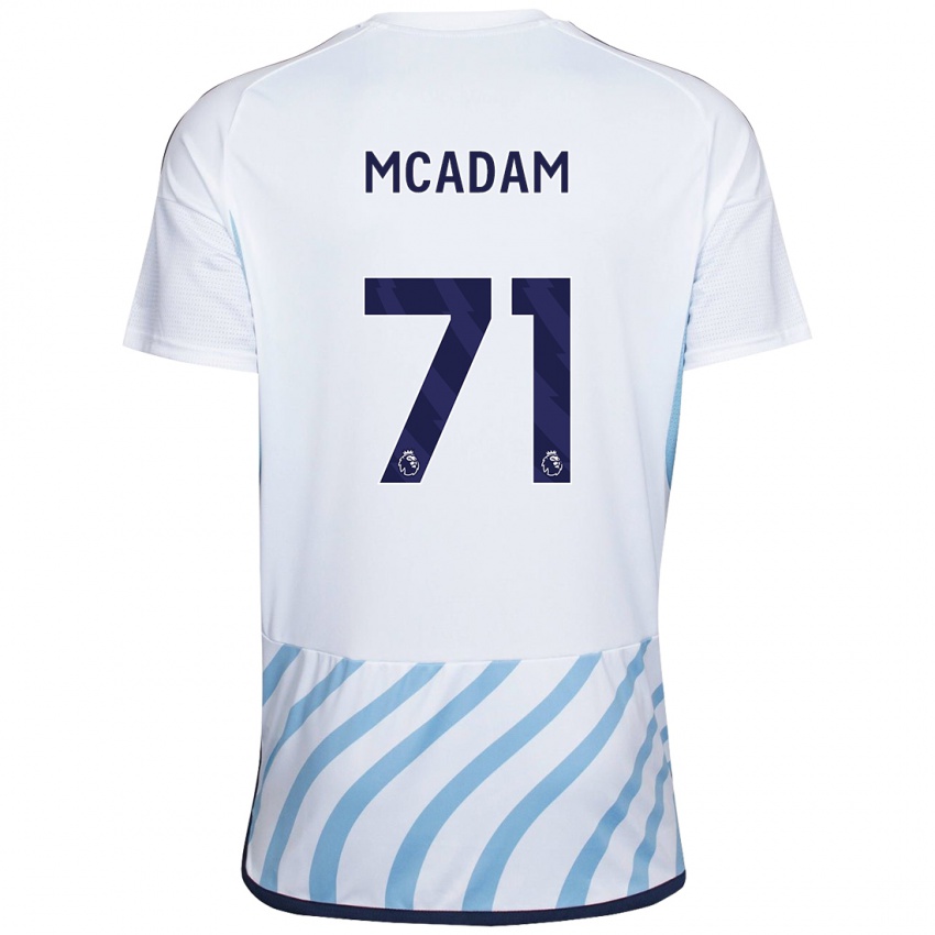 Herren Kyle Mcadam #71 Weiß Blau Auswärtstrikot Trikot 2023/24 T-Shirt Schweiz