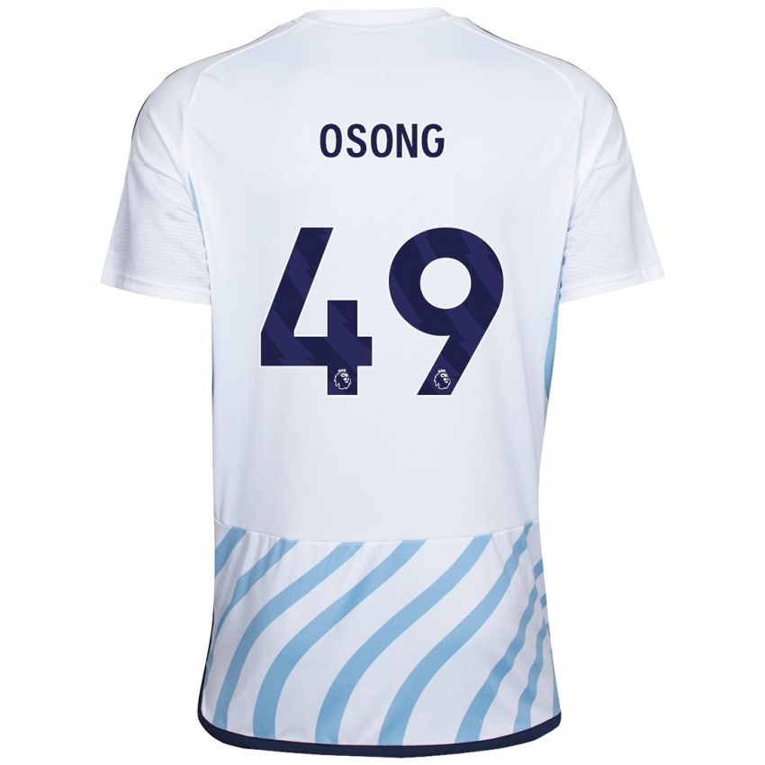 Herren Detlef Esapa Osong #49 Weiß Blau Auswärtstrikot Trikot 2023/24 T-Shirt Schweiz