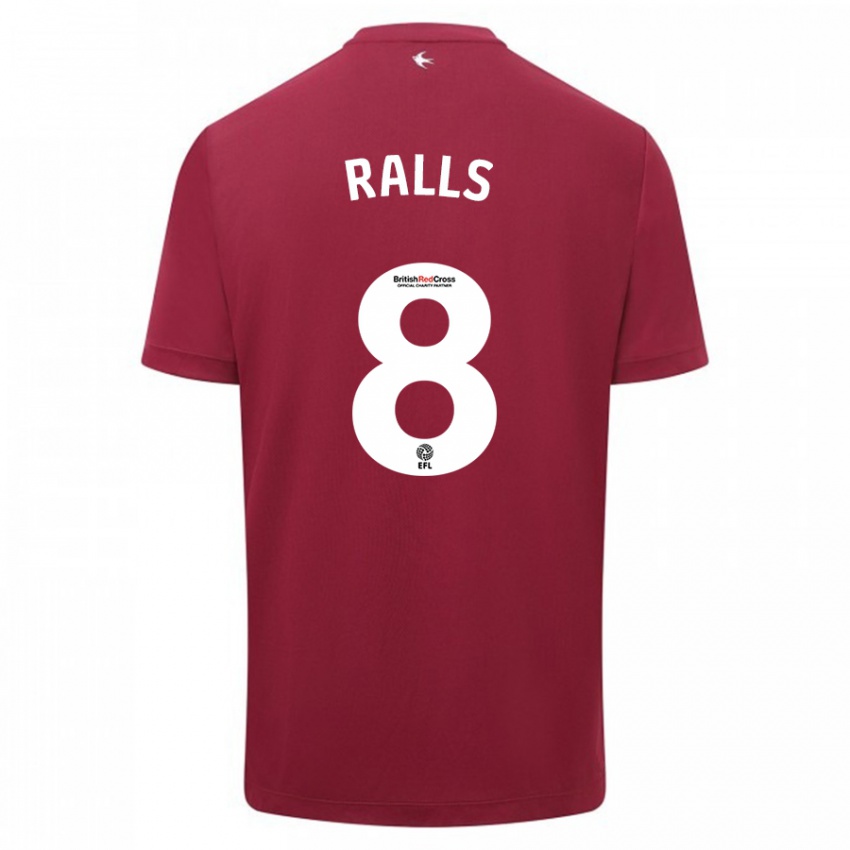 Herren Joe Ralls #8 Rot Auswärtstrikot Trikot 2023/24 T-Shirt Schweiz