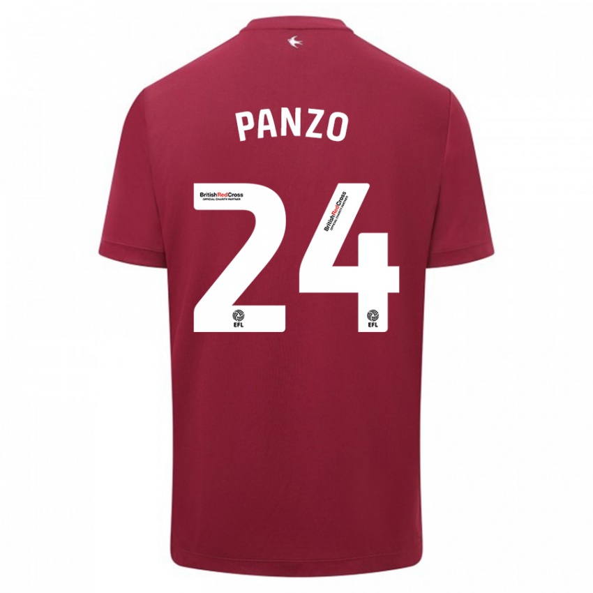 Herren Jonathan Panzo #24 Rot Auswärtstrikot Trikot 2023/24 T-Shirt Schweiz