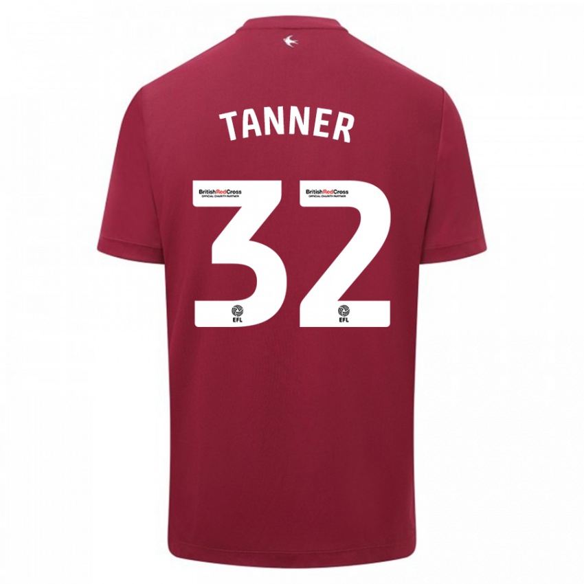 Herren Ollie Tanner #32 Rot Auswärtstrikot Trikot 2023/24 T-Shirt Schweiz