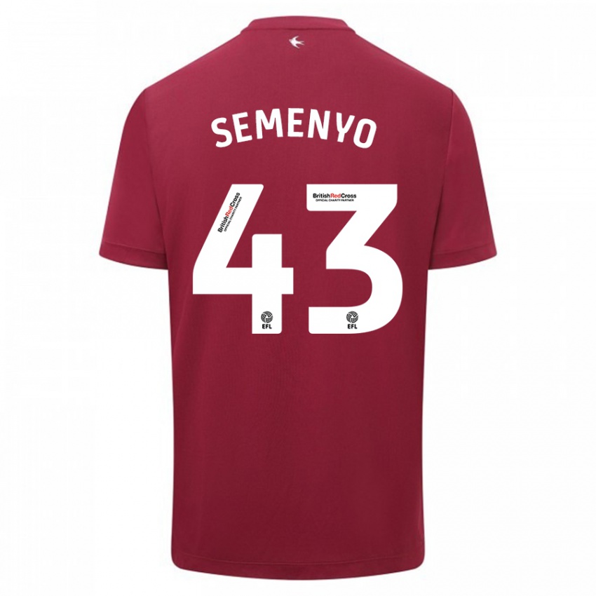 Herren Jai Semenyo #43 Rot Auswärtstrikot Trikot 2023/24 T-Shirt Schweiz