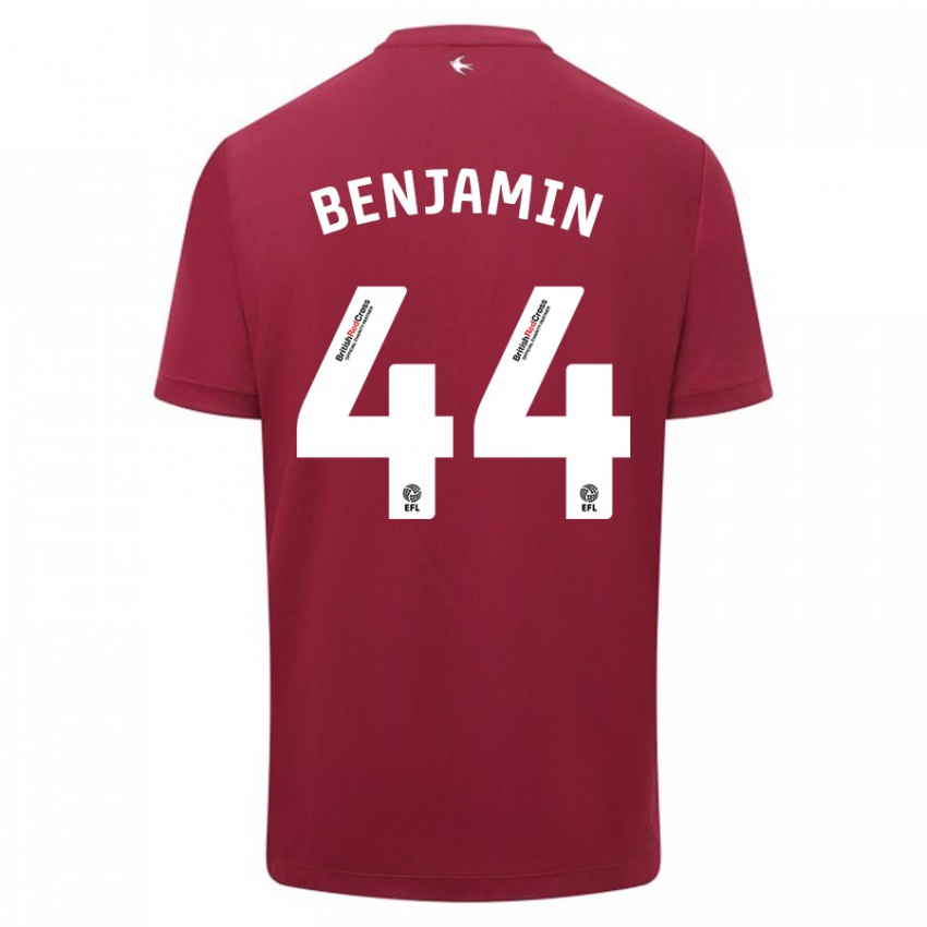 Herren Xavier Benjamin #44 Rot Auswärtstrikot Trikot 2023/24 T-Shirt Schweiz