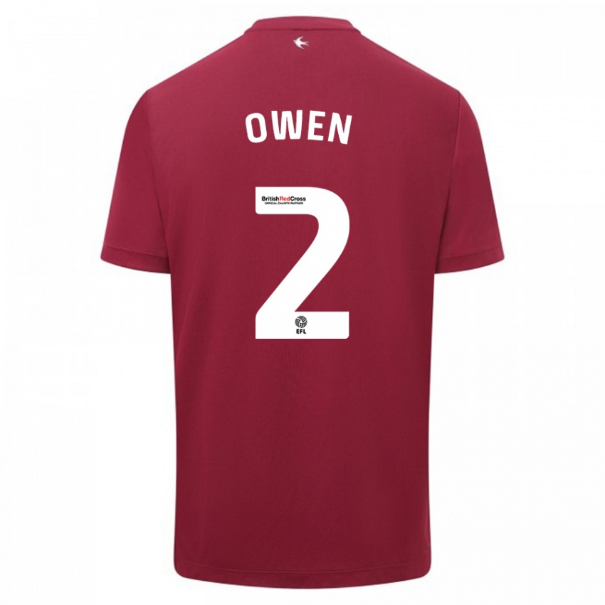 Herren Lisa Owen #2 Rot Auswärtstrikot Trikot 2023/24 T-Shirt Schweiz