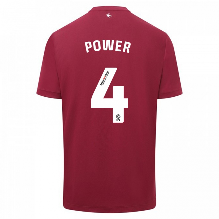 Herren Hannah Power #4 Rot Auswärtstrikot Trikot 2023/24 T-Shirt Schweiz