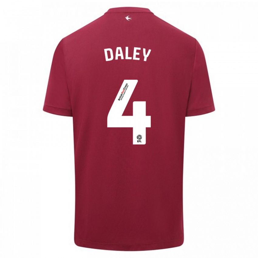 Herren Hannah Daley #4 Rot Auswärtstrikot Trikot 2023/24 T-Shirt Schweiz