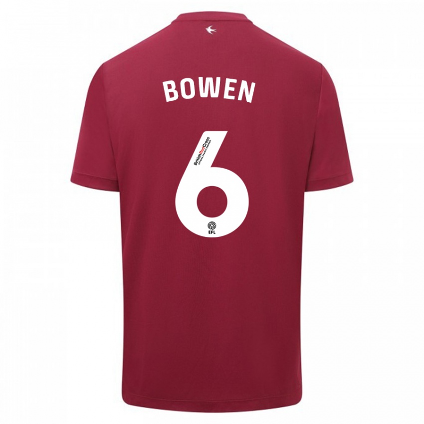 Herren Megan Bowen #6 Rot Auswärtstrikot Trikot 2023/24 T-Shirt Schweiz