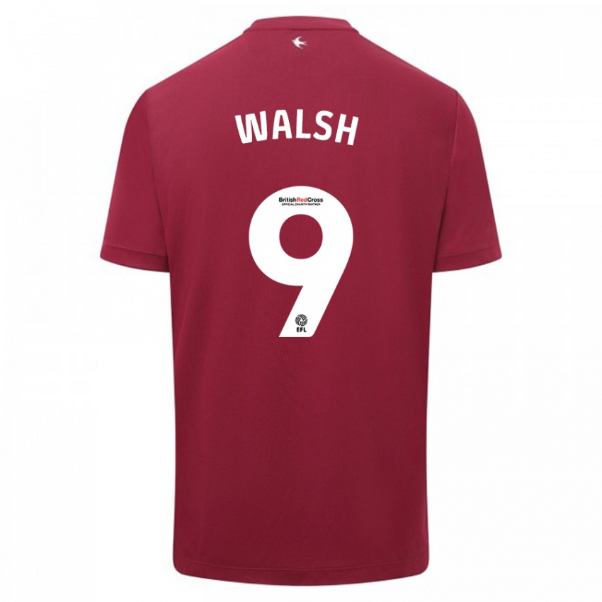 Herren Catherine Walsh #9 Rot Auswärtstrikot Trikot 2023/24 T-Shirt Schweiz