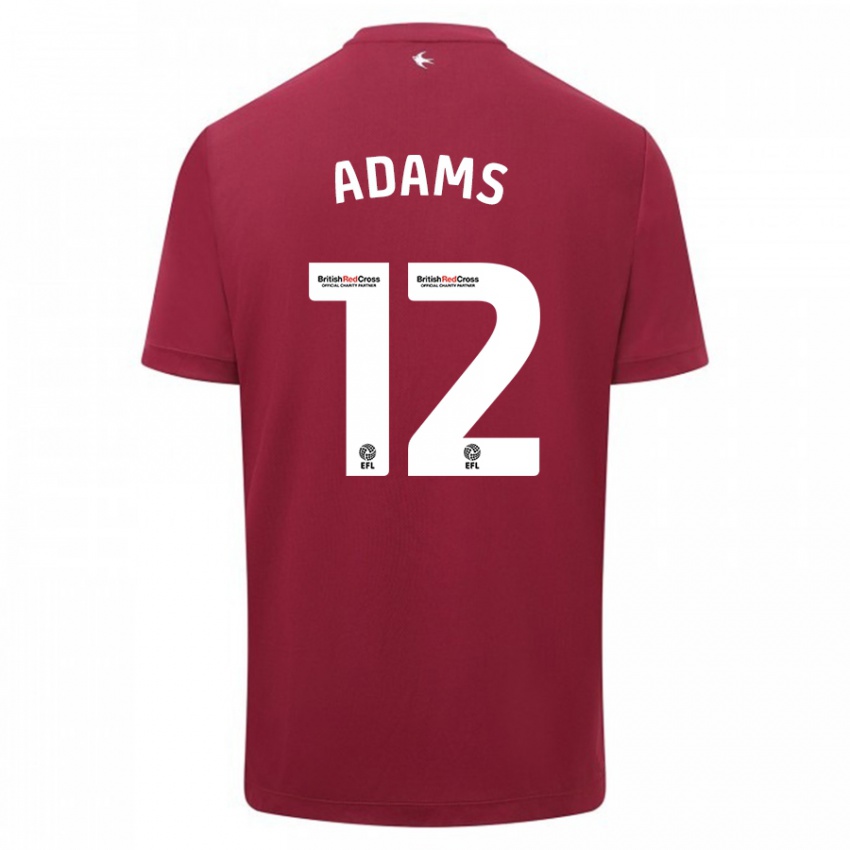 Herren Kelly Adams #12 Rot Auswärtstrikot Trikot 2023/24 T-Shirt Schweiz