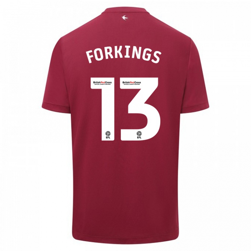 Herren Amelia Forkings #13 Rot Auswärtstrikot Trikot 2023/24 T-Shirt Schweiz