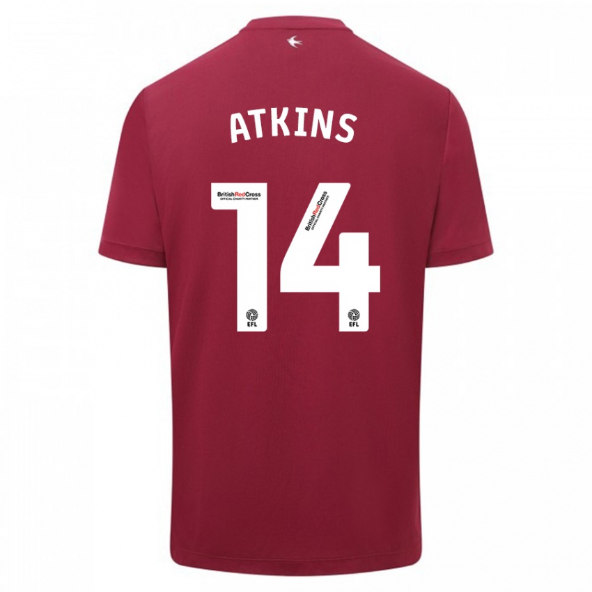 Herren Zoe Atkins #14 Rot Auswärtstrikot Trikot 2023/24 T-Shirt Schweiz