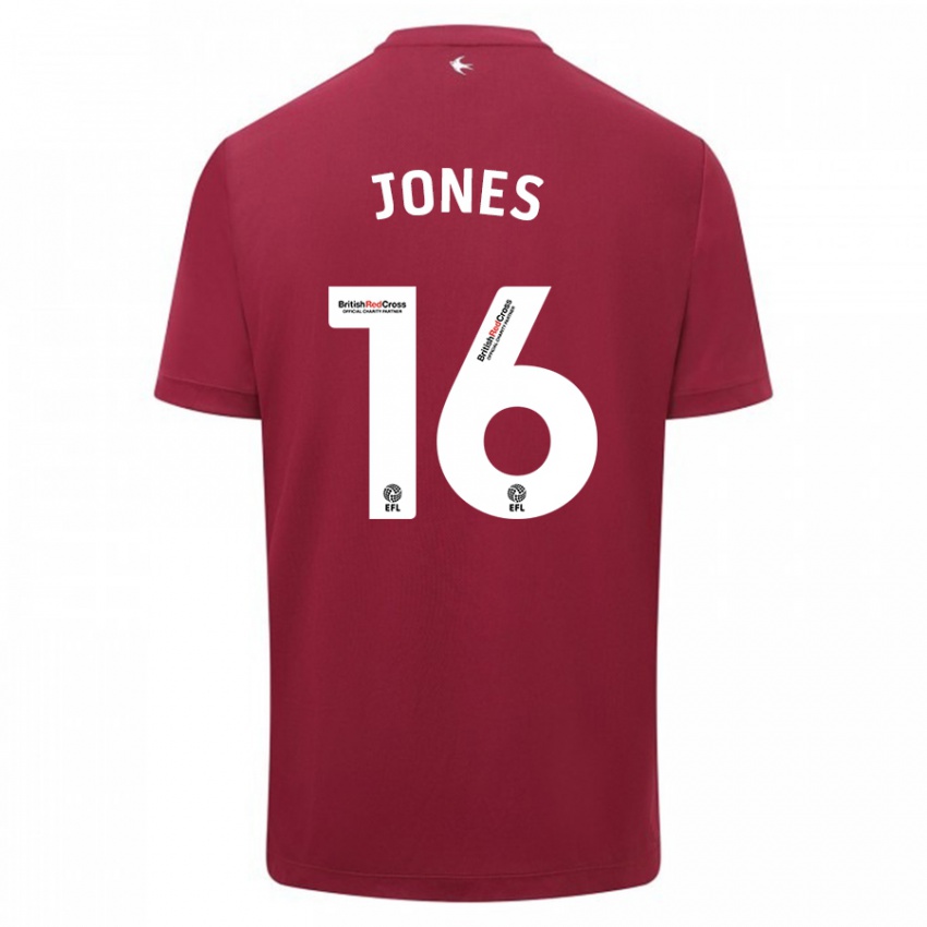 Herren Ellie Jones #16 Rot Auswärtstrikot Trikot 2023/24 T-Shirt Schweiz