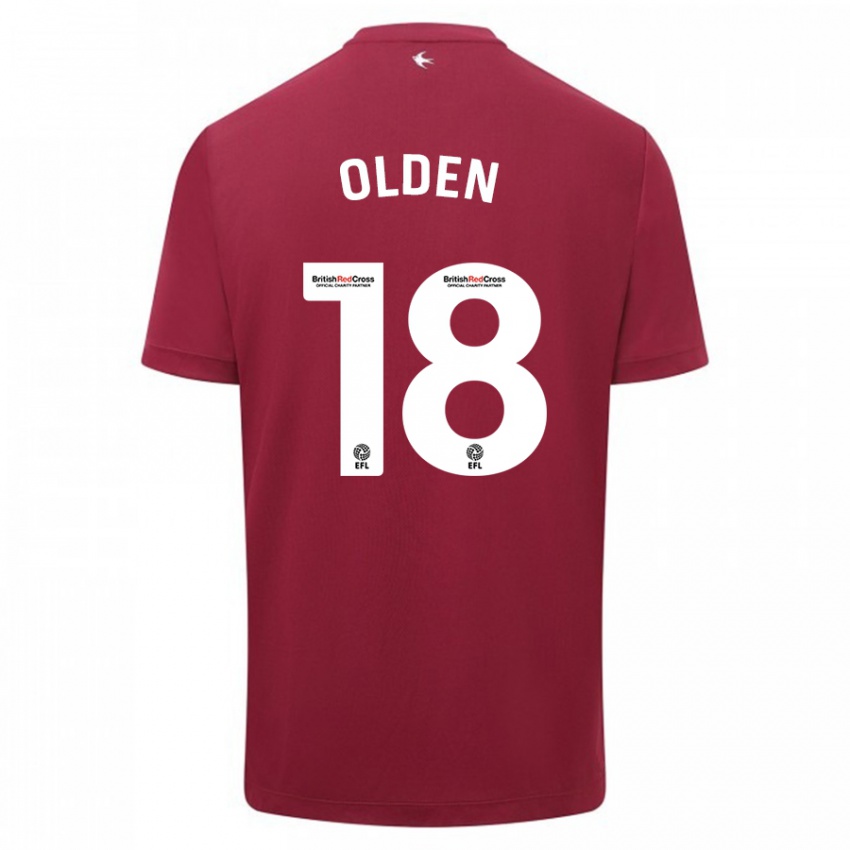 Herren Mackenzie Olden #18 Rot Auswärtstrikot Trikot 2023/24 T-Shirt Schweiz